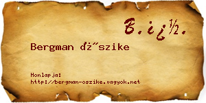 Bergman Őszike névjegykártya